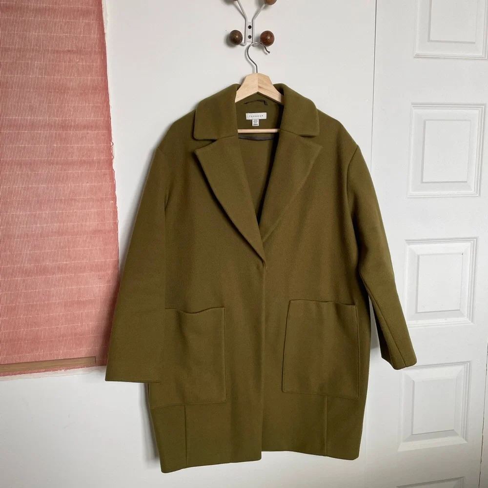 Topshop olive coat (women) - Picture 1 of 6